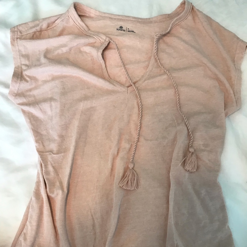 Chief sleeve light pink shirt